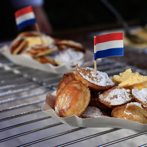 Heerlijke poffertjes van Pauls Poffertjes met boter en poedersuiker